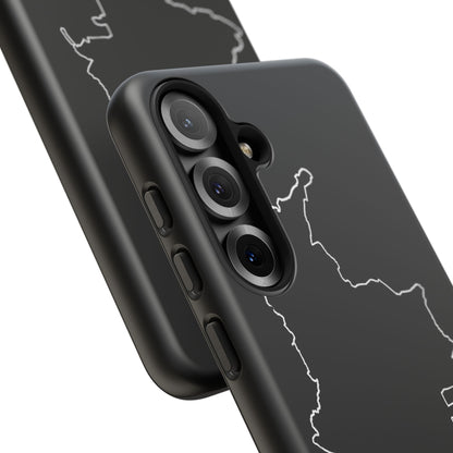 Colombia Outline Phone Case – Minimal Country Map Tough Case (iPhone, Samsung, Pixel)