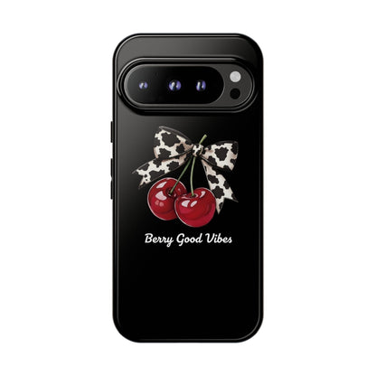 Cherry Cow Print Phone Case | Coquette Bow Aesthetic iPhone & Samsung Tough Case