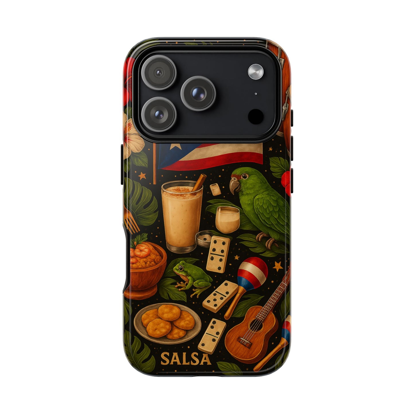 Puerto Rican Culture Phone Case | Boricua Icons Caribbean Aesthetic Tough Protective Case