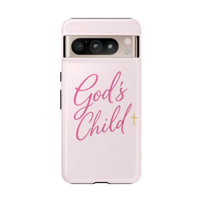 Gods Child Phone Case Christian Pink Aesthetic Tough iPhone Case