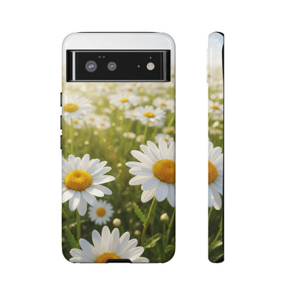 Daisy Phone Case – Floral Spring Field Tough Protective Case (iPhone, Samsung, Pixel)