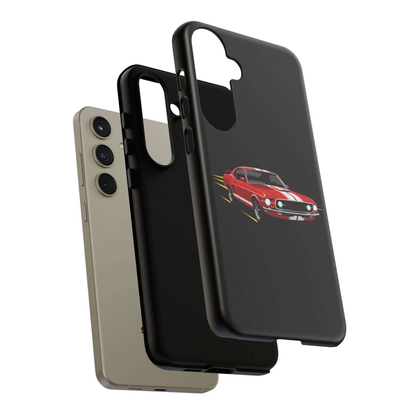 Red Muscle Car Phone Case – Classic Car Racing Tough Protective Case