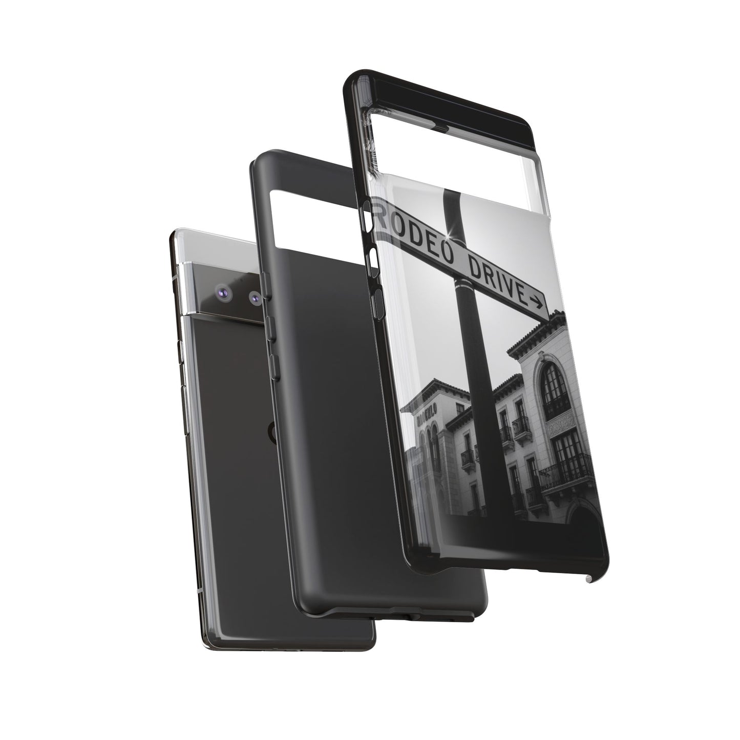 Rodeo Drive Phone Case | Los Angeles Aesthetic Black & White Photography | Luxury LA Street Tough Case for iPhone & Samsung