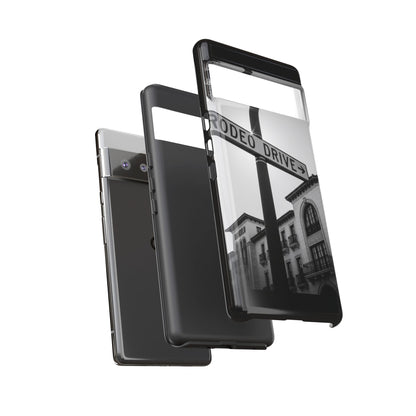 Rodeo Drive Phone Case | Los Angeles Aesthetic Black & White Photography | Luxury LA Street Tough Case for iPhone & Samsung