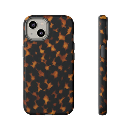 Tortoiseshell Pattern Tough Phone Case | Classic Leopard-Style Protective Cover