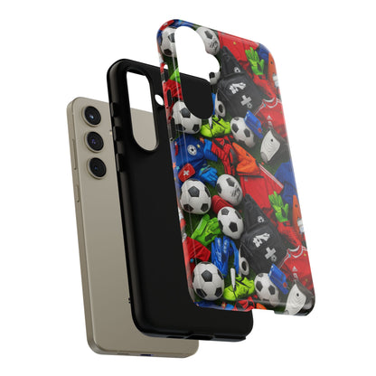 Soccer Ball Pattern Phone Case – Sports Fan Tough Protective Game Day Case