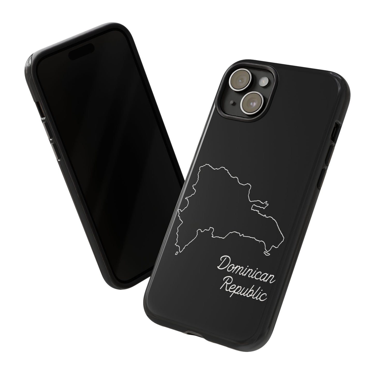 Dominican Republic Outline Phone Case – Minimal Country Map Tough Case (iPhone, Samsung, Pixel)