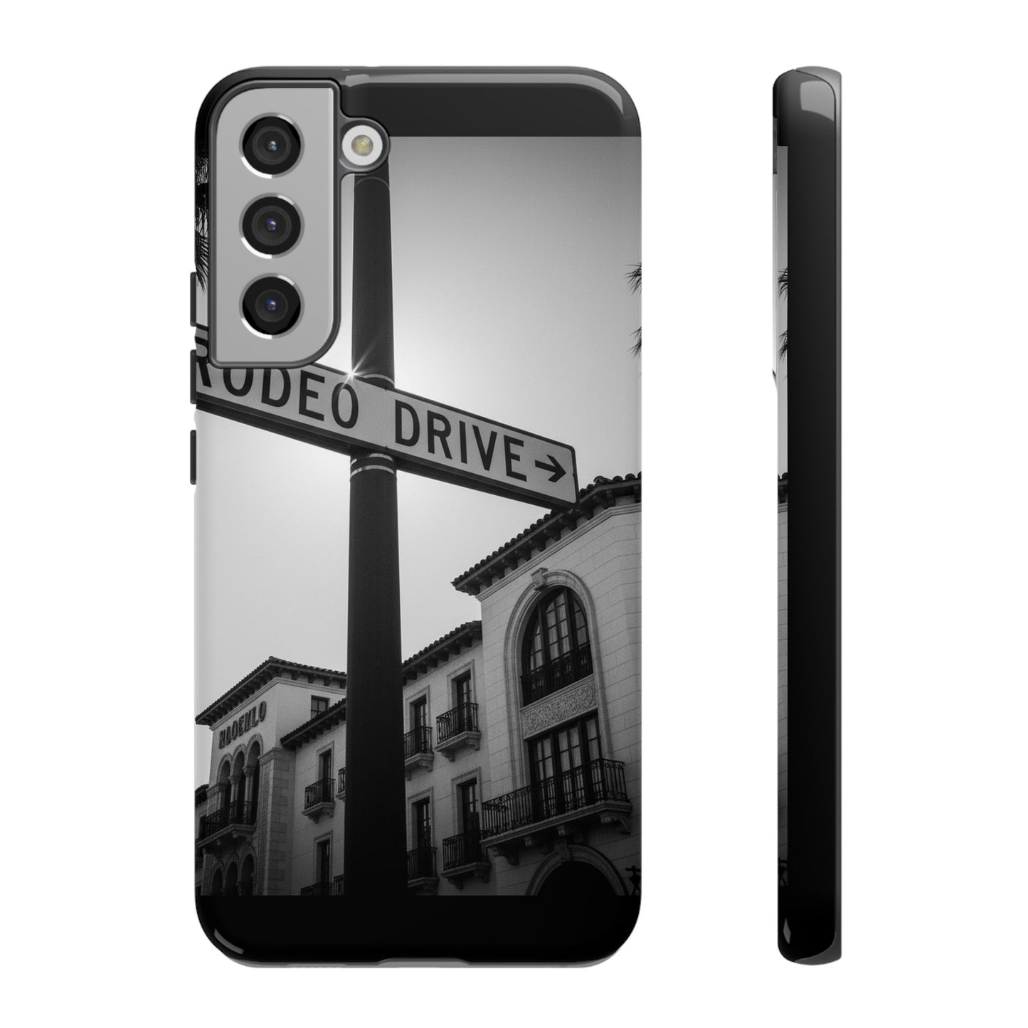 Rodeo Drive Phone Case | Los Angeles Aesthetic Black & White Photography | Luxury LA Street Tough Case for iPhone & Samsung