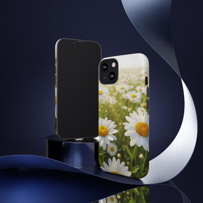 Daisy Phone Case – Floral Spring Field Tough Protective Case (iPhone, Samsung, Pixel)