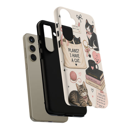 Cat Lover Phone Case | Plans? I Have A Cat Cute Aesthetic Cover