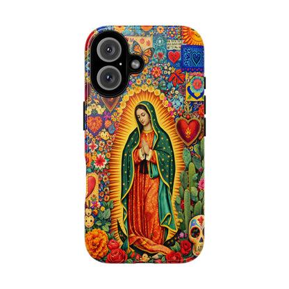 Virgin Mary Guadalupe Phone Case Mexican Folk Art Tough Cover iPhone Samsung