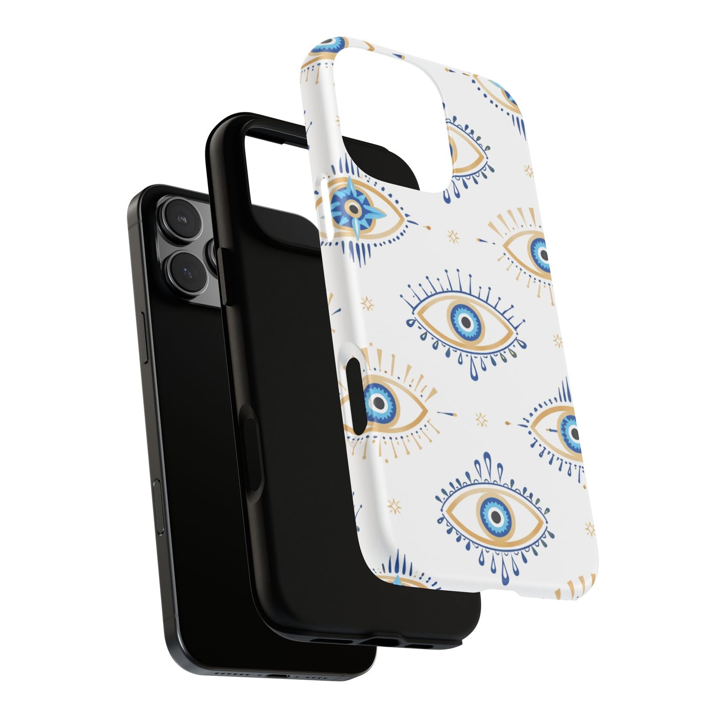 Blue Evil Eye Phone Case – Protective Slim Shockproof Cover for Iphone, Samsung Galaxy and Pixel