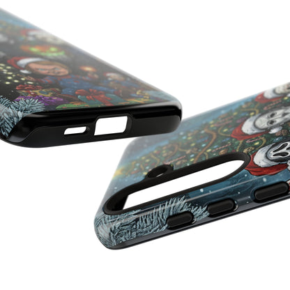 Christmas Horror Phone Case – Festive Slasher Collage Tough Case (iPhone, Samsung, Pixel)