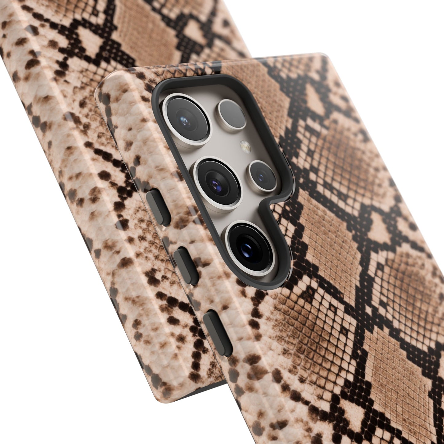 Snake Print Phone Case – Brown Python Pattern Slim Protective Cover for Iphone, Samsung Galaxy and Pixel