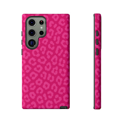 Hot Pink Leopard Print Phone Case – Bold Coquette Leopard Tough Case