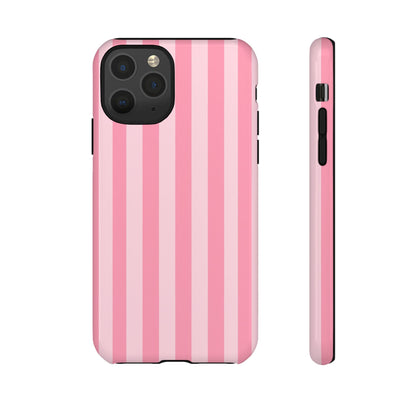 Pink Vertical Stripe Phone Case | Minimal Pastel Stripes Tough Case