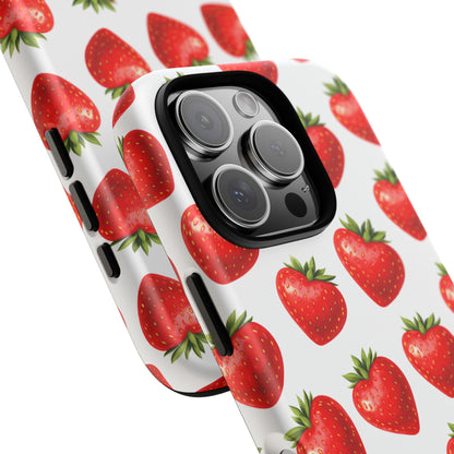 Cute Strawberry Phone Case – Aesthetic Fruit Pattern Protective Cover for Iphone, Samsung Galaxy and Pixel