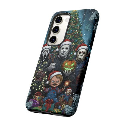 Christmas Horror Phone Case – Festive Slasher Collage Tough Case (iPhone, Samsung, Pixel)