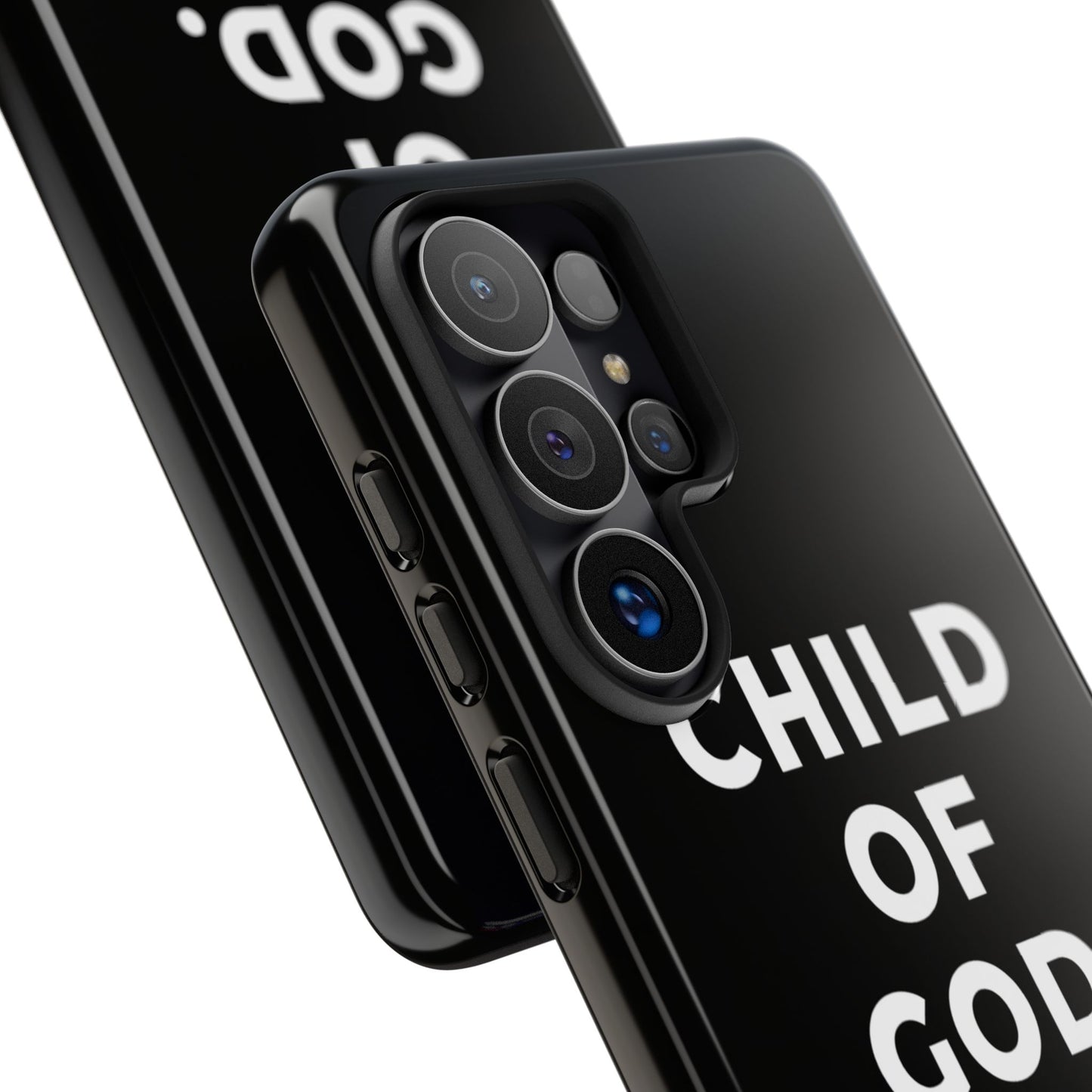 Child of God Phone Case Christian Black Aesthetic Cross Tough Cover