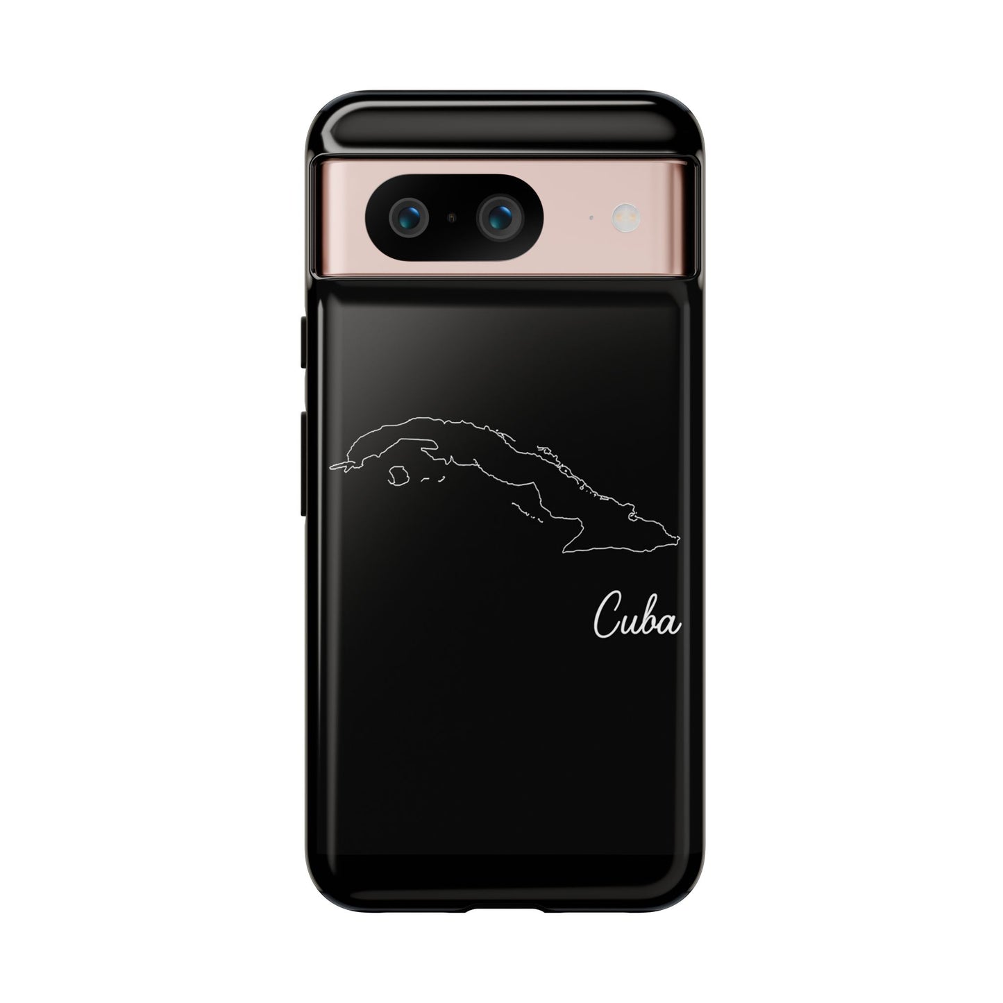 Cuba Outline Phone Case – Minimal Country Map Tough Case (iPhone, Samsung, Pixel)