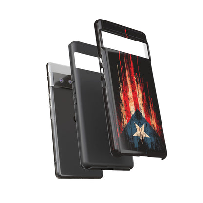 Puerto Rico Flag Phone Case | Distressed Puerto Rican Flag Tough Case | Boricua Pride Protective iPhone Samsung Cover
