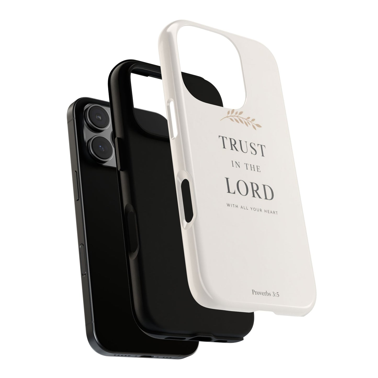 Proverbs 3:5 Christian Phone Case Trust in the Lord Minimalist Faith Cover