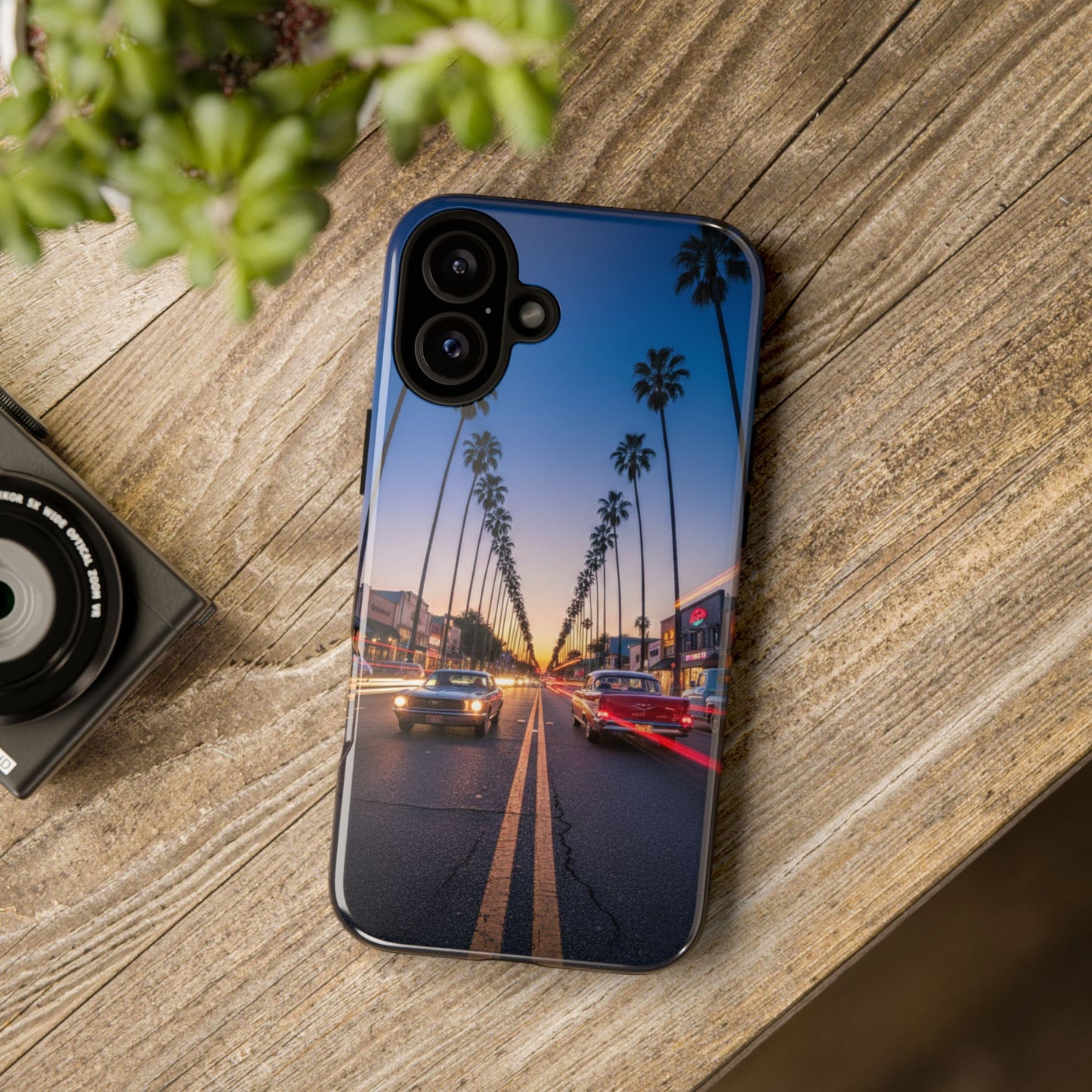 LA Sunset Boulevard Phone Case | Palm Tree Sunset Aesthetic | City Night Tough Case