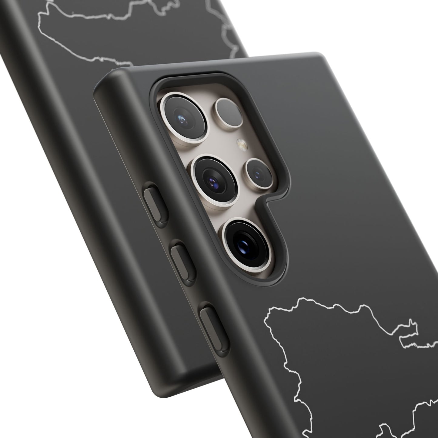 Dominican Republic Outline Phone Case – Minimal Country Map Tough Case (iPhone, Samsung, Pixel)