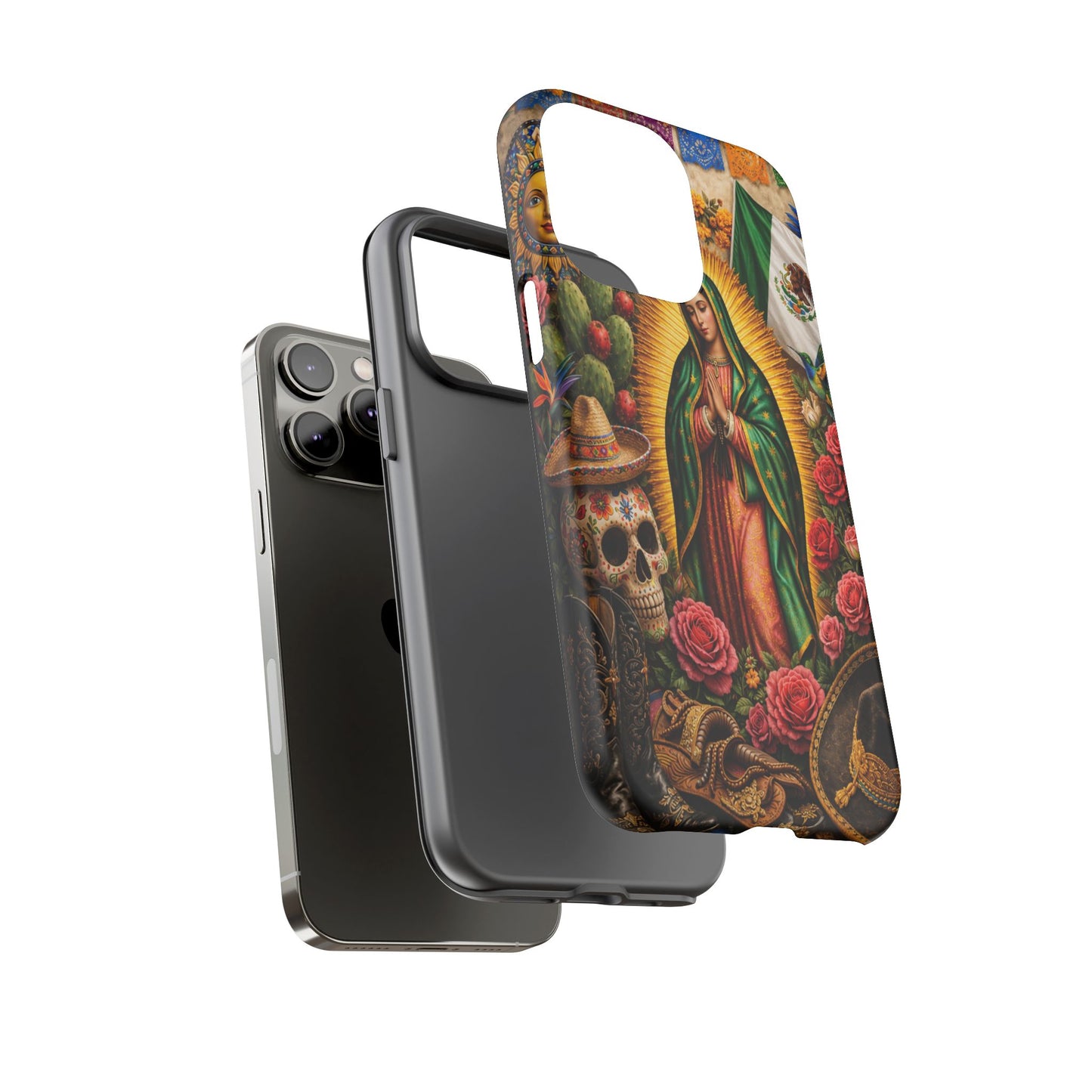Virgen de Guadalupe Phone Case Mexican Floral iPhone Samsung Pixel Case