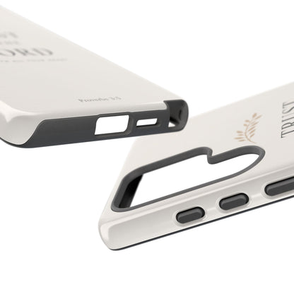 Proverbs 3:5 Christian Phone Case Trust in the Lord Minimalist Faith Cover