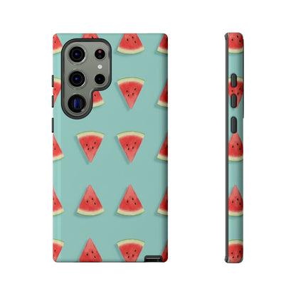 Watermelon Phone Case – Pastel Blue Summer Fruit Tough Case (iPhone, Samsung, Pixel)