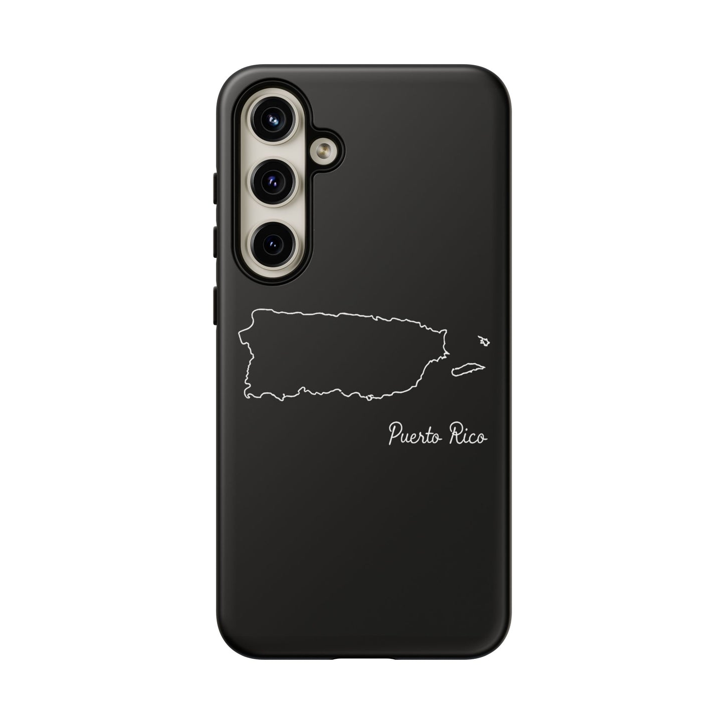 Puerto Rico Outline Phone Case – Minimal Country Map Tough Case (iPhone, Samsung, Pixel)