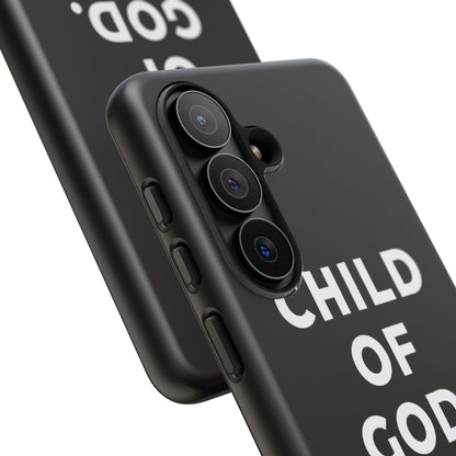 Child of God Phone Case Christian Black Aesthetic Cross Tough Cover