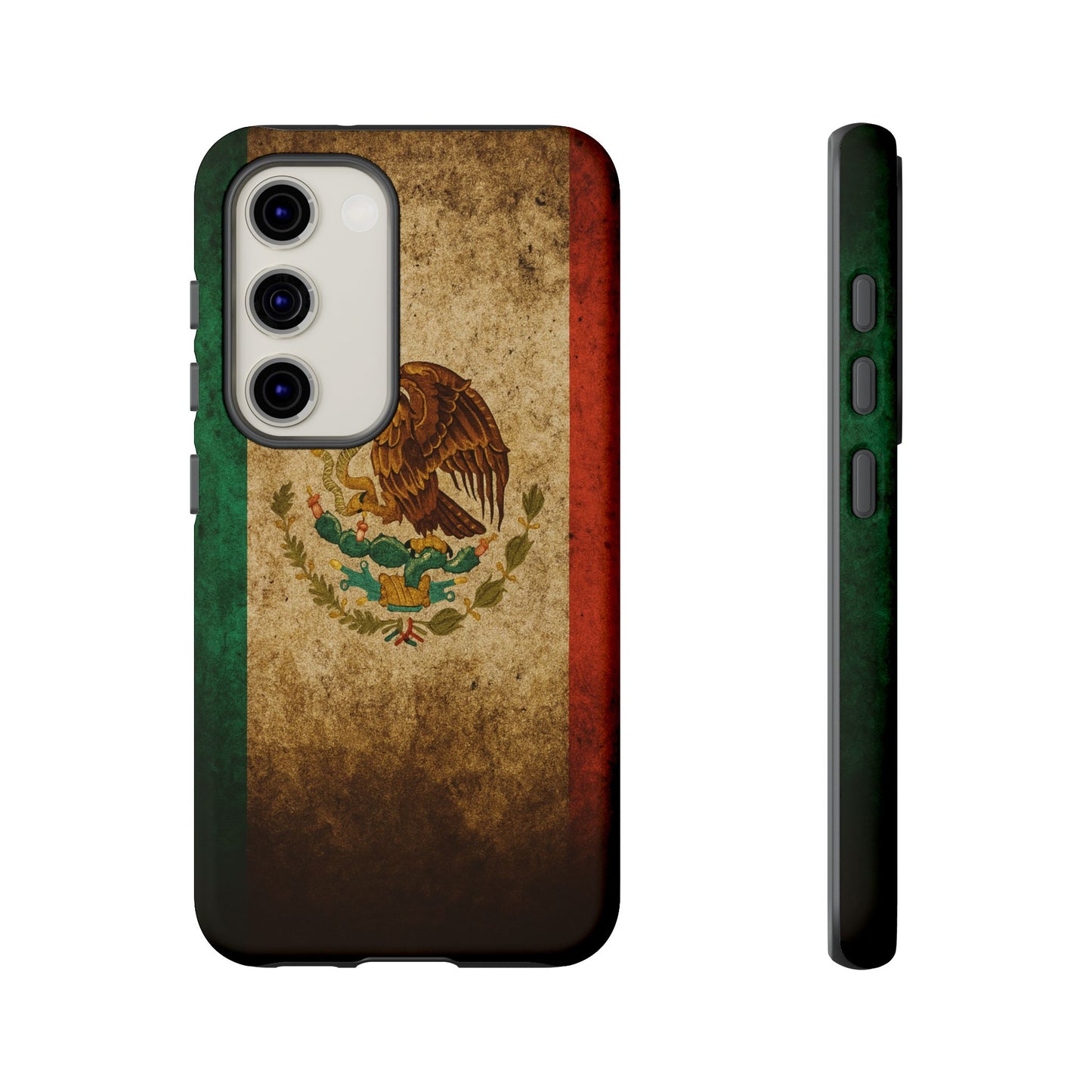 Vintage Mexico Flag Phone Case – Mexican Pride Grunge Flag Aesthetic Tough Case