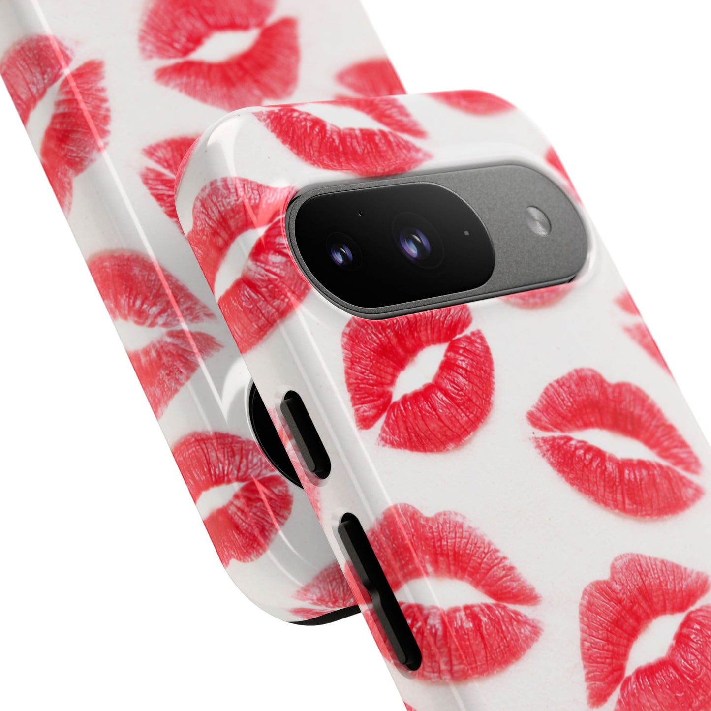 Red Lipstick Kiss Phone Case – Sexy Lip Print Pattern Tough Protective Cover