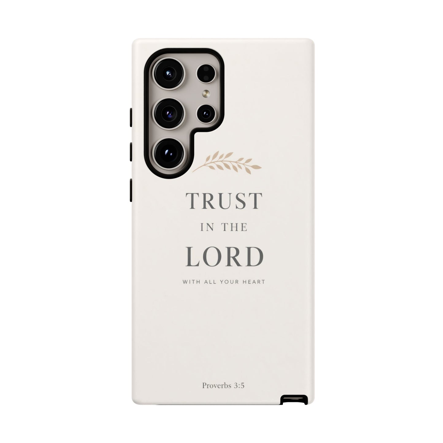 Proverbs 3:5 Christian Phone Case Trust in the Lord Minimalist Faith Cover
