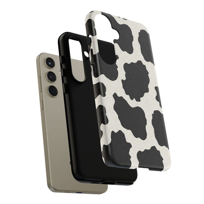 Black & White Cow Print Phone Case | Aesthetic Tough Protective Case