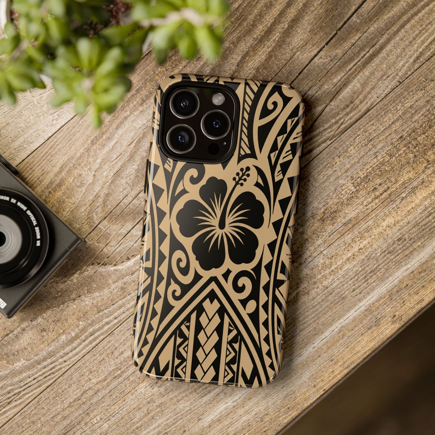 Polynesian Tribal Hawaiin Hibiscus Phone Case for iPhone Samsung Galaxy