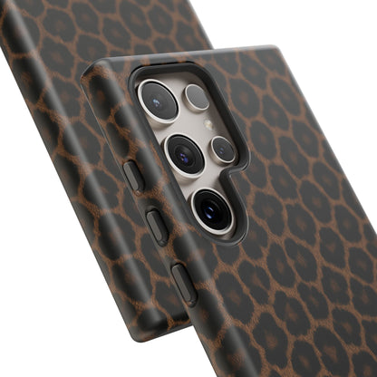 Brown Leopard Print Phone Case | Classic Animal Print Aesthetic Tough Protective Case