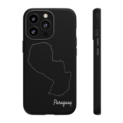 Paraguay Outline Phone Case – Minimal Country Map Tough Case (iPhone, Samsung, Pixel)