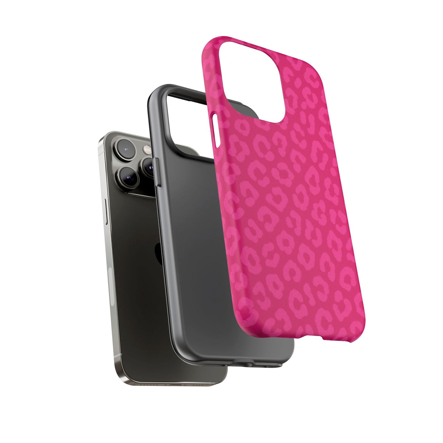 Hot Pink Leopard Print Phone Case – Bold Coquette Leopard Tough Case