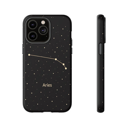 Aries Zodiac Constellation Phone Case – Luxe Gold Celestial Cover