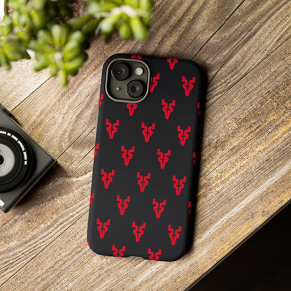 Mazatlán Bull Phone Case – Black Red Streetwear Tough Shockproof Cover