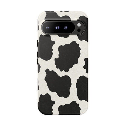 Black & White Cow Print Phone Case | Aesthetic Tough Protective Case