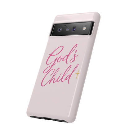 Gods Child Phone Case Christian Pink Aesthetic Tough iPhone Case