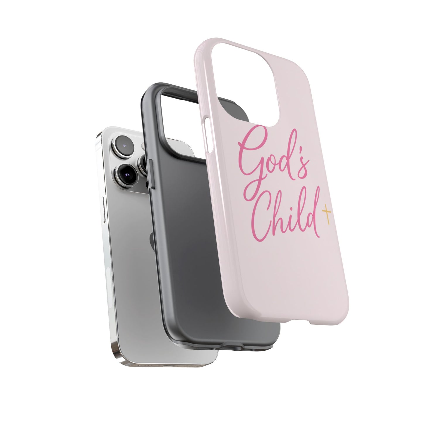 Gods Child Phone Case Christian Pink Aesthetic Tough iPhone Case