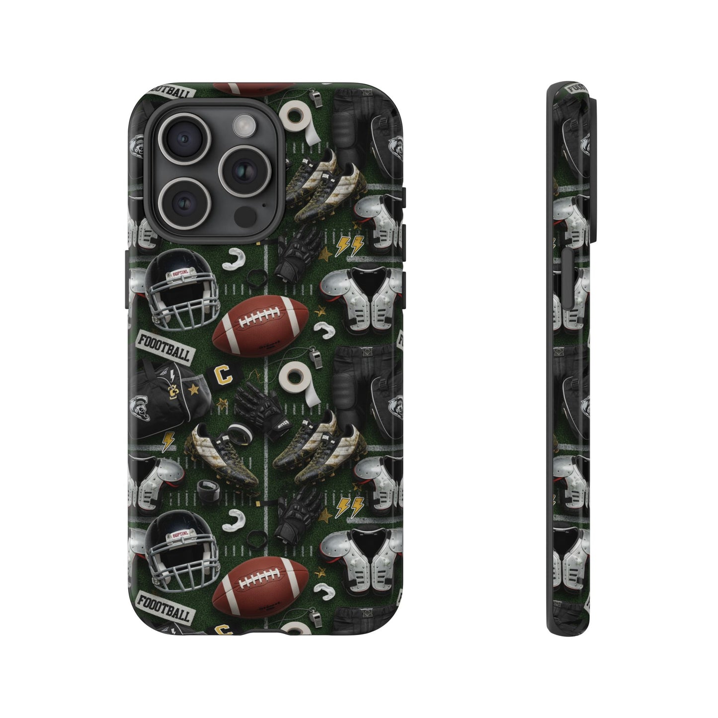 Football Pattern Phone Case – Sports Fan Tough Protective Game Day Case