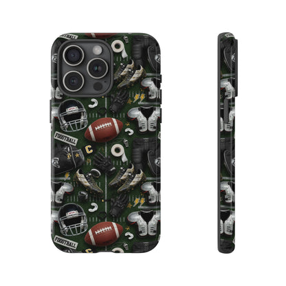 Football Pattern Phone Case – Sports Fan Tough Protective Game Day Case