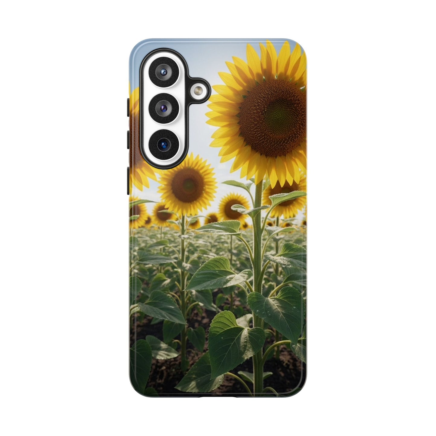 Sunflower Field Phone Case | Golden Hour Floral Aesthetic | Bright Summer Tough Case