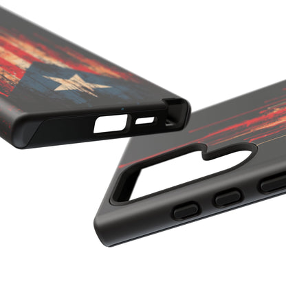 Puerto Rico Flag Phone Case | Distressed Puerto Rican Flag Tough Case | Boricua Pride Protective iPhone Samsung Cover